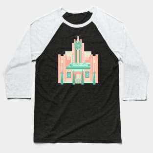 Art Deco Theater Christmas Baseball T-Shirt